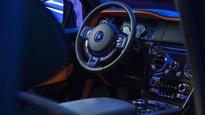 The Cullinan's steering wheel.