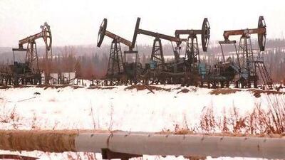 An oil field in the Surgut region in Siberia. AFP