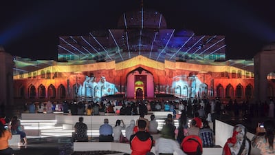 The 49th UAE National Day celebrations at Qasr Al Watan. Projector show, Palace in Motion, Colors of the UAE. Victor Besa/The National