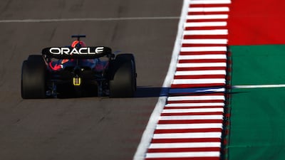 Max Verstappen during practice ahead of the F1 Grand Prix of USA at Circuit of The Americas. Getty