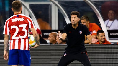 Atletico Madrid's manager Diego Simeone on the touchline. EPA