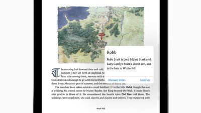 A Game of Thrones: Enhanced Edition available exclusively on iBooks. Courtesy Apple