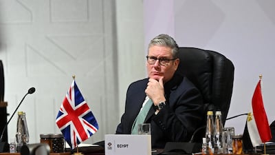 British Prime Minister Keir Starmer during the opening plenary session. Getty Images
