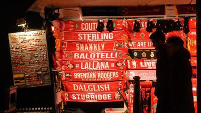 No 3 EPL team by mentions: Liverpool. Twitter: @lfc. (Photo: Paul Ellis / AFP)