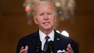 US President Joe Biden had to win over senators from his Democratic party before the bill was passed by the Senate. AP
