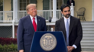 US President Donald Trump and New York City Mayor Zohran Mamdani after their meeting at Gracie Mansion in New York City on September 21. Reuters