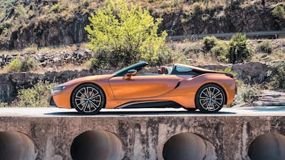 The Roadster is available in colours previously not offered on the regular i8, including this 'E-copper'. BMW