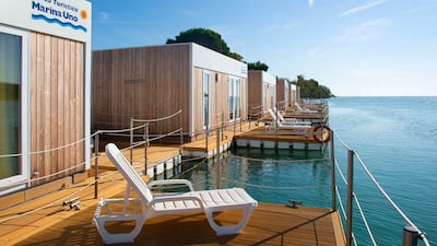 Italy's Marina Uno Resort launched its floating homes project on the Lignano Sabbiaodoro Riviera in 2018. Photo: Porto Turistico Marina Uno