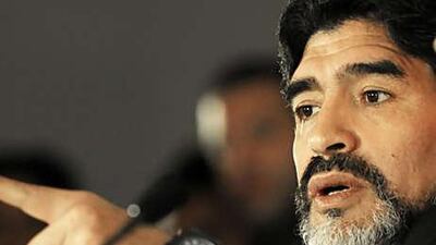 Diego Maradona had harsh words for Pele and Michel Platini yesterday.