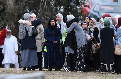 Mourners at the funeral of Sayyad Ahmed Milne, 14, one of the 51 victims of the mosque shootings, at the Memorial Park Cemetery in Christchurch, New Zealand, March 21, 2019. EPA-EFE