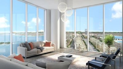 The apartments will have views over the fronds of the Palm Jumeirah. Courtesy Nakheel