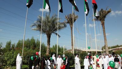 Employees at the Ministry of Health celebrate flag day. Photo courtesy Ministry of Health