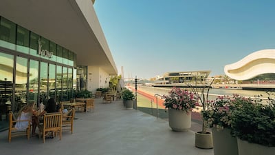 Krave offers water views of Al Qana, and has expansive indoor and outdoor seating. Photo: Krave Abu Dhabi