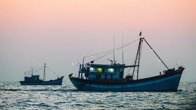 A view of Vietnamese fishing boats from aboard Team Alvimedica's boat on Sunday during the third leg of the Volvo Ocean Race. Amory Ross / Team Alvimedica / Volvo Ocean Race / January 25, 2015
