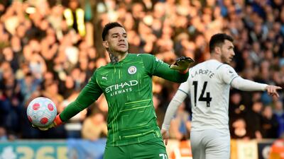 MANCHESTER CITY RATINGS: Ederson 6 – Didn’t have much to do and could do little about the goal, but he did make a good save to deny Coady, though the Wolves defender was later adjudged offside. Was caught in no-man’s land later, but Dendoncker couldn’t punish. AP