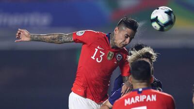 Chile's Erick Pulgar scores their first goal. Reuters