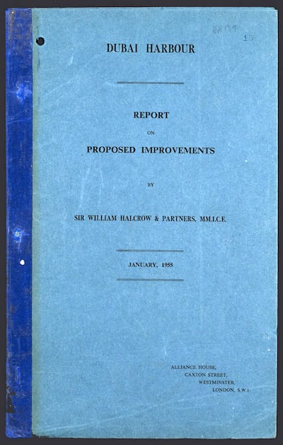 The 1955 Dubai Creek report can be read online for the first time. Courtesy Arabian Gulf Digital Archive
