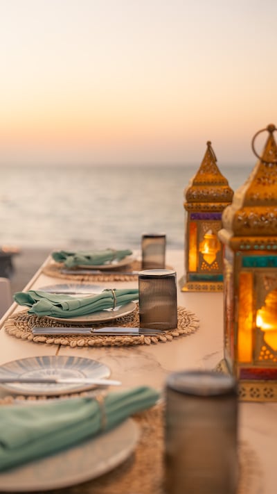 Ramadan Designer Dining at Anantara Santorini Abu Dhabi Retreat. Photo: Anantara