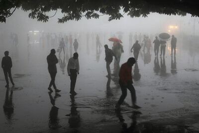 Heavy rain in Shimla in Himachal Pradesh state. AFP Photo