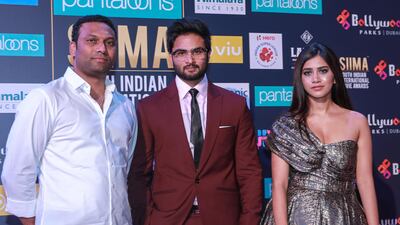 Vijay Chilla, Sudheer Babu and Nabha Natesh Victor Besa / The National