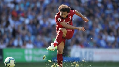 Liverpool 5 Huddersfield Town 0, Friday, 11pm UAE time. Liverpool must win to keep the pressure on Manchester City. Already relegated Huddersfield Town are unlikely to be much of a threat and Mohamed Salah, pictured, fresh from his few days in New York and his teammates should have a comfortable win here. Action Images via Reuters