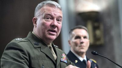 Gen Frank McKenzie said the coming months would be critical for Afghanistan’s future and urged the Afghan government and the Taliban to resume talks in Doha. CQ Roll Call via Getty Images