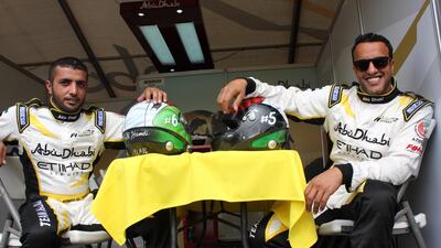 Ahmed Al Hameli, left, will be among four Abu Dhabi powerboat drivers who will compete in Dubai this weekend. Courtesy Photo