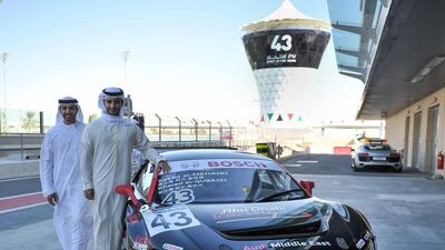 Emirati drivers Khaled Al Qubaisi, left, and Saeed Al Mehairi will feel right at home this weekend. Courtesy photo