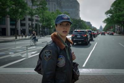 Jessica Brown Findlay plays Charlotte Keene, a US Navy aviator. Photo: Apple TV