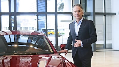 Neil Slade, the general manager for Aston Martin in Mena, says the aim now is to roughly double the size of the company again in sports cars. Lee Hoagland / The National