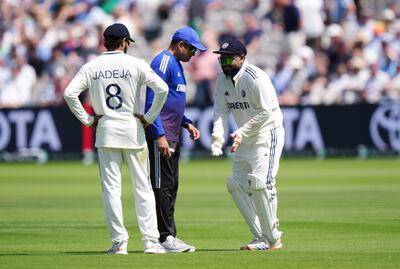 India's Rishabh Pant injured his finger during day one of the Lord's Test. PA