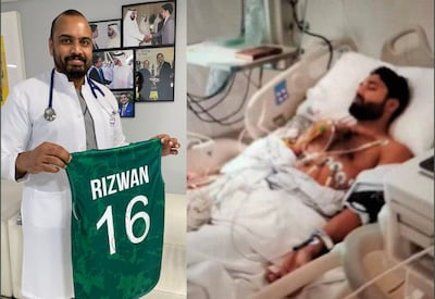 Dr Saheer Sainalabdeen, pulmonologist at Medeor Hospital Dubai, who treated Pakistan cricket star Mohammad Rizwan hours before the T20 World Cup semi-final with Australia. Photo: Medeor Hospital