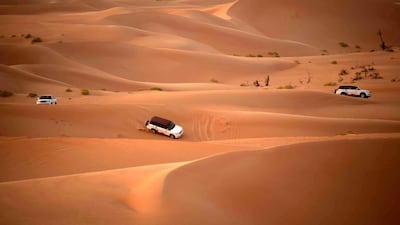 Dune Bashing in Abu Dhabi. Courtesy Abu Dhabi Arabian Nights