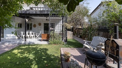 My Dubai Rent Ana Seixas's home in Dubai where she lives with her husband Catalin Marin, and son Seth. Back garden. Antonie Robertson/The National