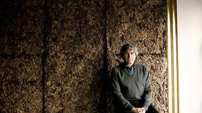 The artist Giuseppe Penone in Turin, and his Leaves of Light statue of a real tree. Courtesy Alessandro Albert / Getty Images