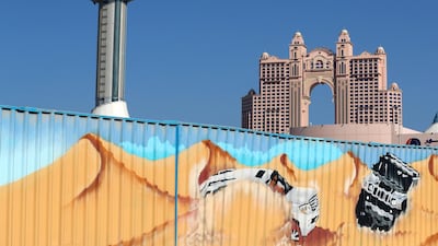 Street art spotted near Abu Dhabi’s Marina Mall. Chris Whiteoak / The National