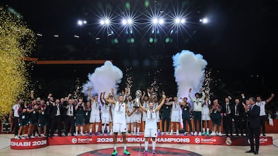 Real Madrid win the 2026 EuroLeague Basketball SuperCup Abu Dhabi.