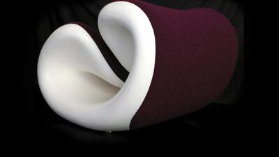 A black-and-white version of the Esox chair, designed by Jean-Pierre Laporte, can be found in Guillaume Cuiry's Jumeirah home. Photo by Karoll Audibert