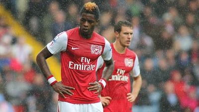Alex Song and the rest of the Arsenal defence have failed to solve their problem of defending set-pieces.