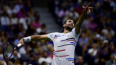 Marin Cilic of Croatia serves during his Men's Singles fourth round match against Rafael Nadal of Spain on day eight of the 2019 US Open at the USTA Billie Jean King National Tennis Center in Queens borough of New York City. AFP