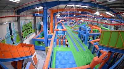 Air Maniax is an inflatable indoor adventure park, with 15 activities and five zones, which opened at Al Quoz in Dubai in January