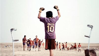 A scene from Baghdad Messi, which has captured the imagination of football fans. Courtesy A Team Productions