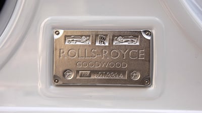 The Rolls-Royce plaque - just so you know it's real.