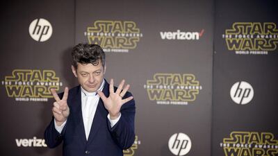 Actor Andy Serkis arrives at the premiere of Star Wars: The Force Awakens. Kevork Djansezian / Reuters