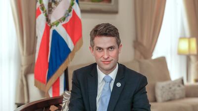 Gavin Williamson, the UK Defence Secretary is making his first visit to the UAE was speaking ahead of a UN Security Council debate on Monday night. Victor Besa / The National