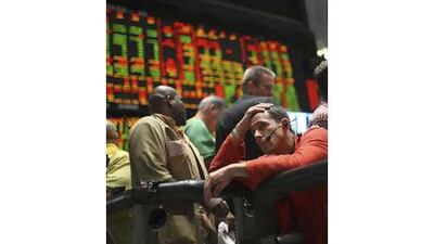 Traders react in the S&P 500 pit at the Chicago Mercantile Exchange on Sept 15 2008.