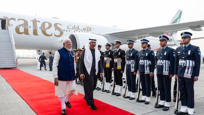 Sheikh Mohamed and Mr Modi are expected to discuss ways to increase co-operation between their nations
