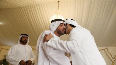 The people of the UAE came together to offer condolences to the families of the martyrs who were killed in Yemen on Friday. Pawan Singh / The National