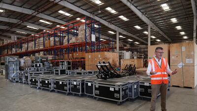 Alan Williams, UPS vice president for Expo 2020 Dubai during an interview at the company warehouse in the Jebel Ali Free Zone in Dubai.