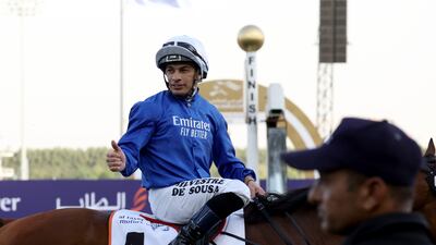 Silvestre De Sousa won the Dubai Gold Cup at the Dubai World Cup meeting. EPA